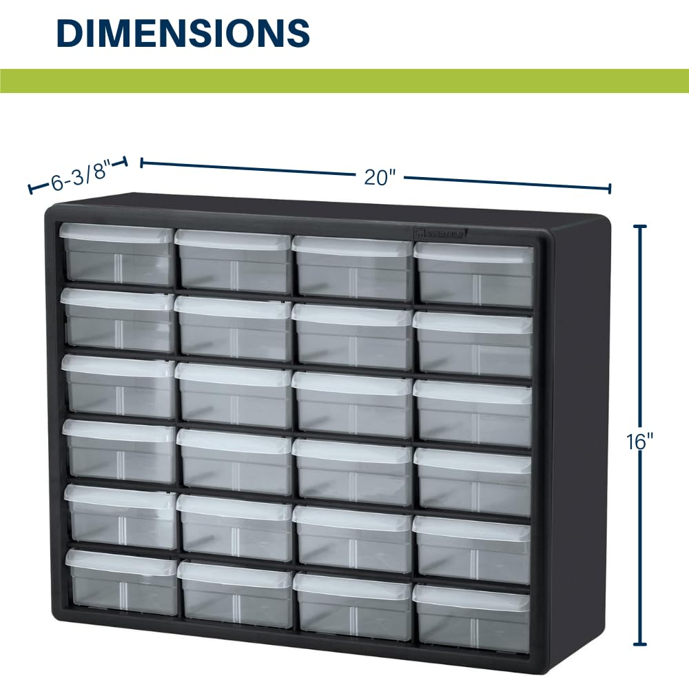 the Akro-Mils 10124 24-Drawer Storage Cabinet