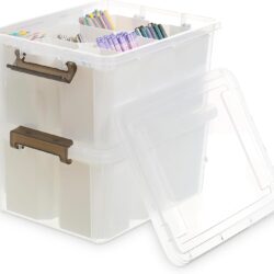 Citylife 17 QT Plastic Storage Bins Clear Storage Box